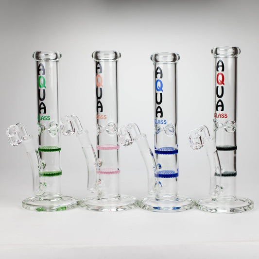 AQUA | 10" Dual Honeycomb rig with quartz banger [B1]