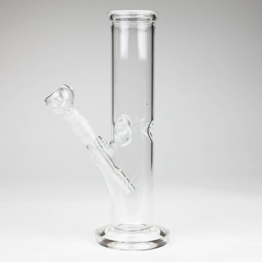 10" Straight tube glass water bong