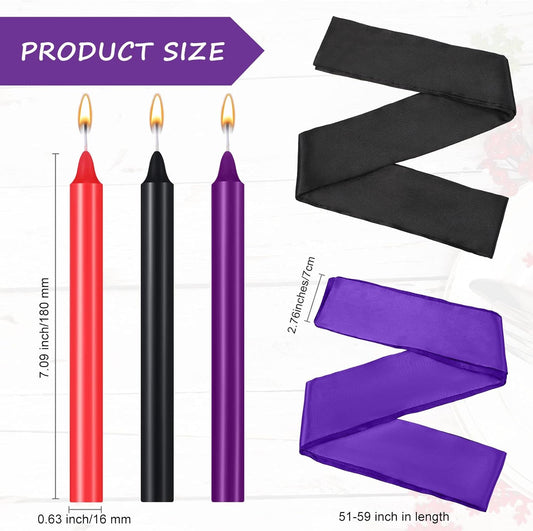 BDSM Low Temperature Candles & Blindfold Set-1